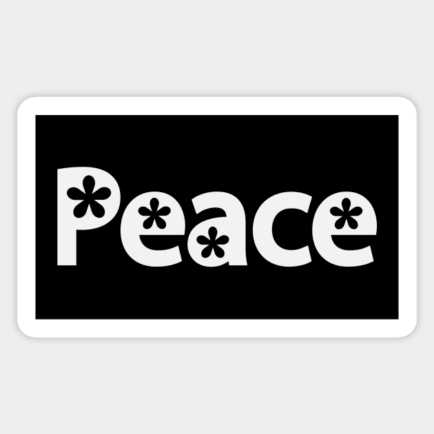 Peace typographic logo design Sticker by BL4CK&WH1TE 